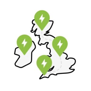 UK Charging Map Tesco 5 to spend with 100 Reward Partners