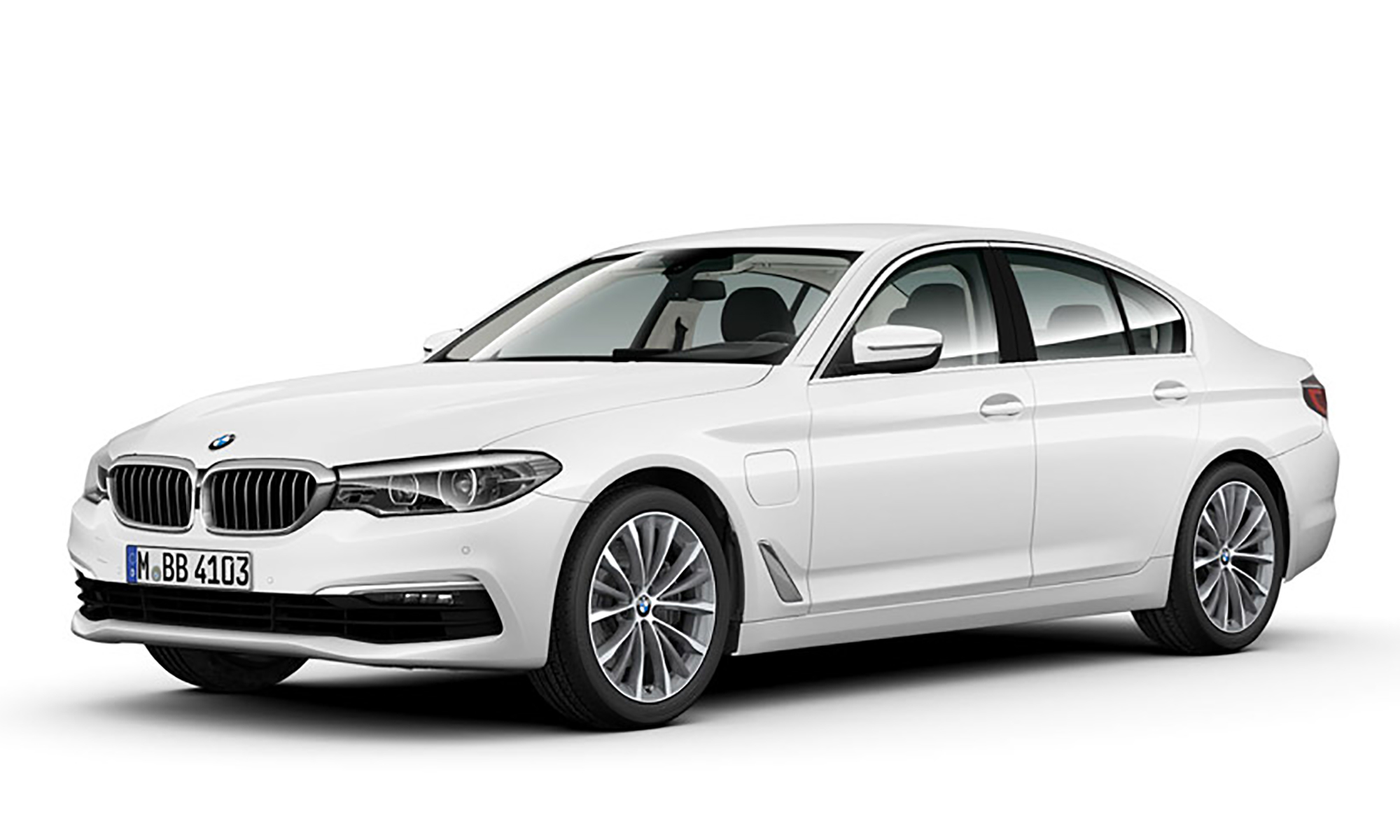 Bmw 530E 2019 White Background