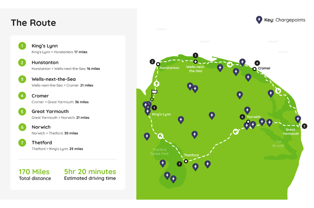 Norfolk Road Trip Map