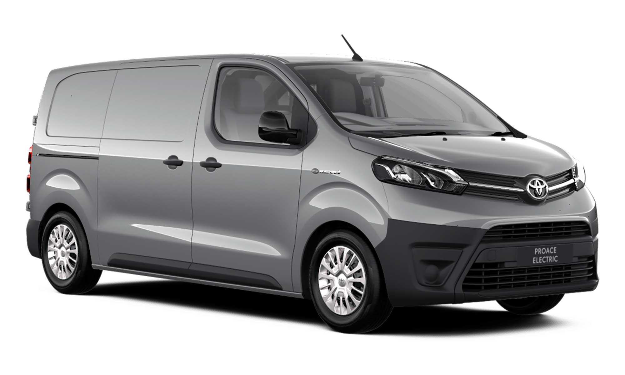 Proace electric van white background